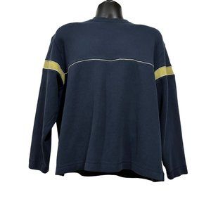GAP Vintage Ribbed Sweatshirt  Navy with Gold‎ Accent - Size L